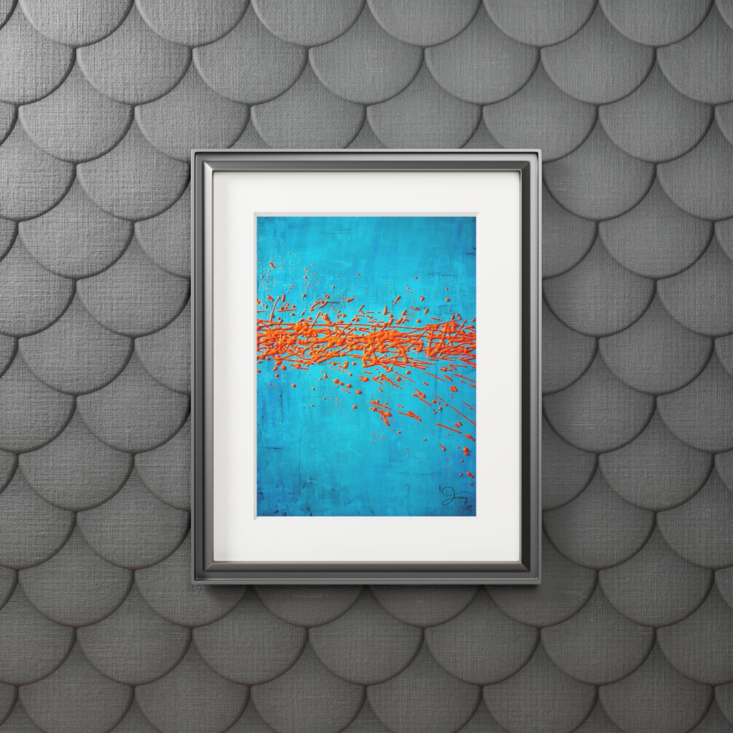 ORANGE INVASION Fine Art Prints (Passepartout Paper Frame)