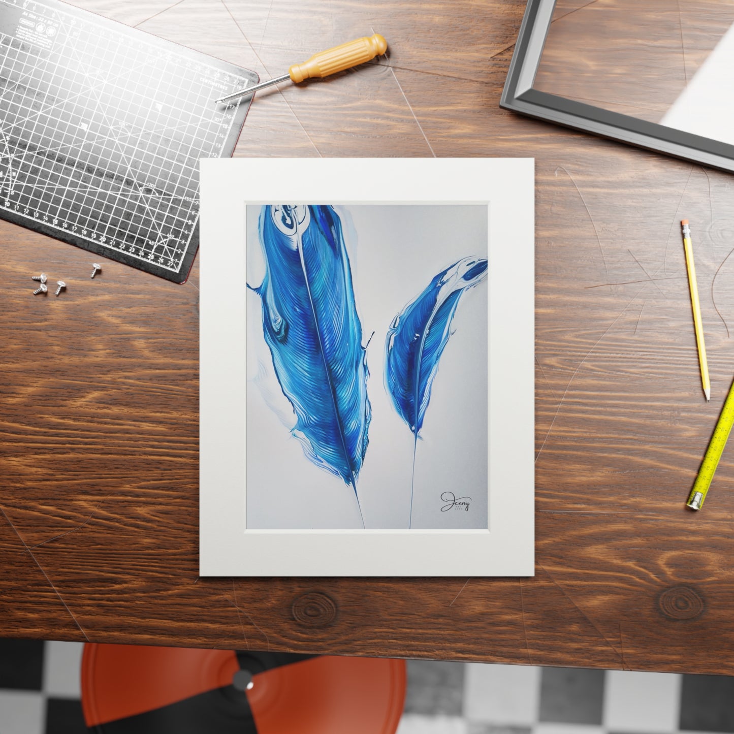 UNDER YOUR WINGS Fine Art Prints (Passepartout Paper Frame)