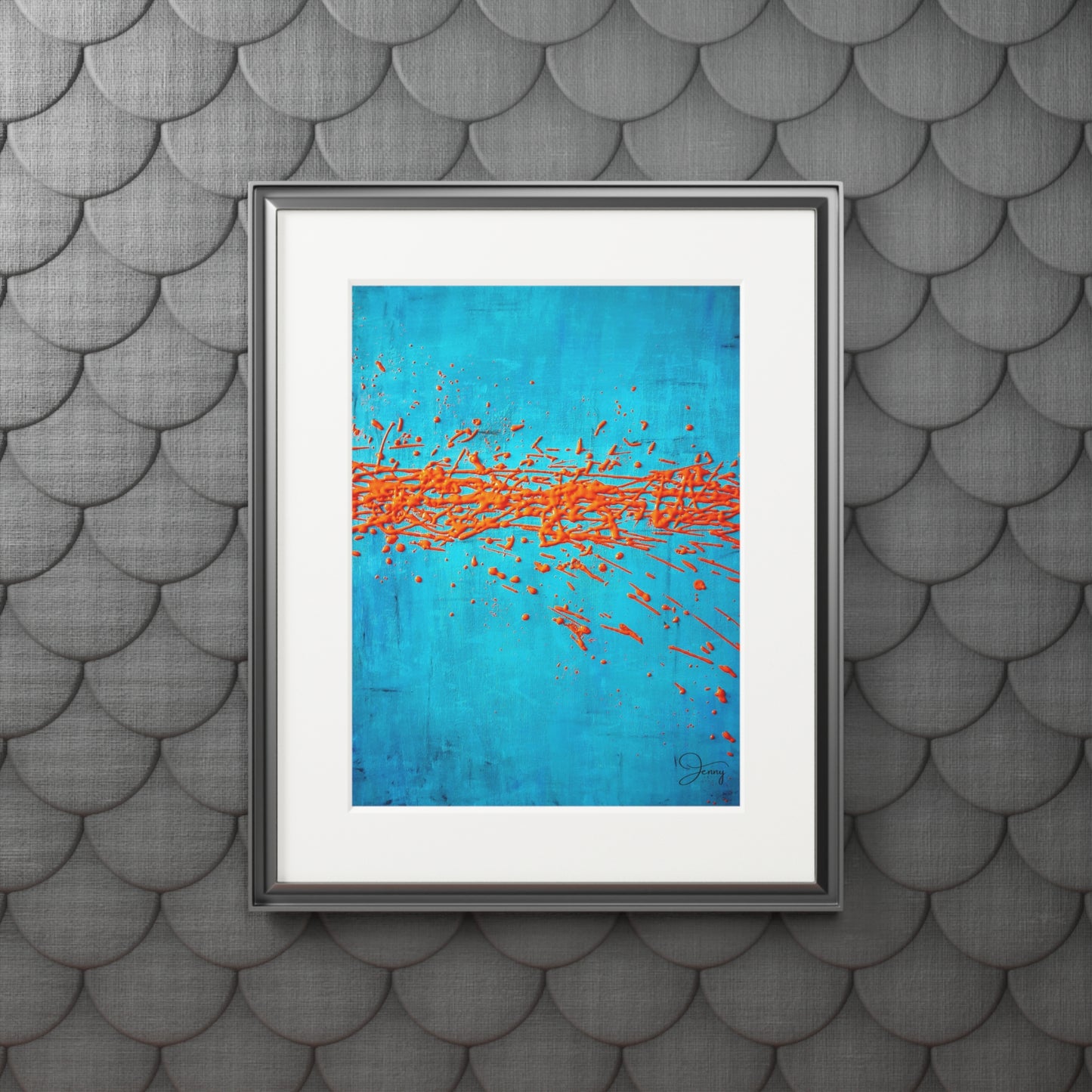 ORANGE INVASION Fine Art Prints (Passepartout Paper Frame)