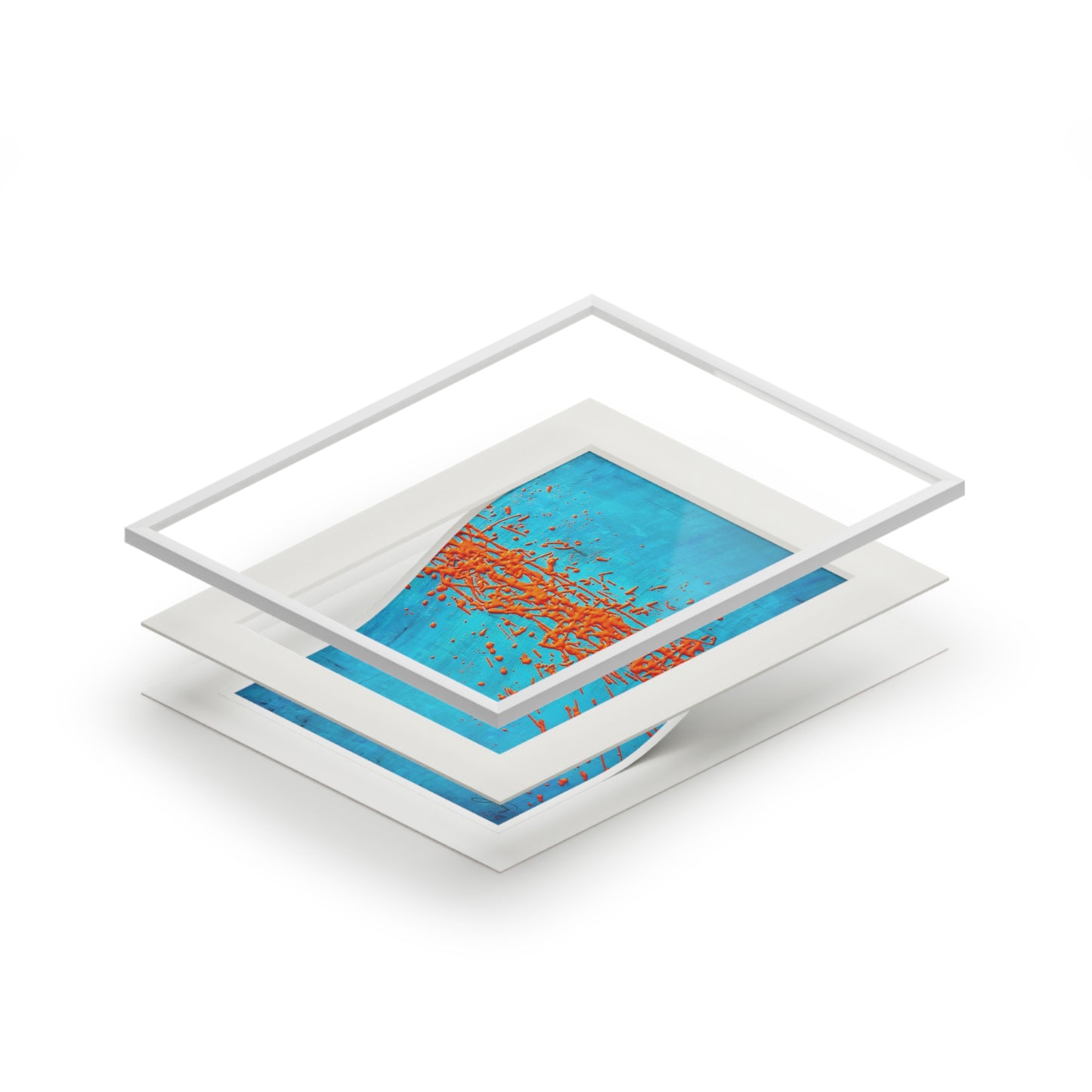 ORANGE INVASION Fine Art Prints (Passepartout Paper Frame)