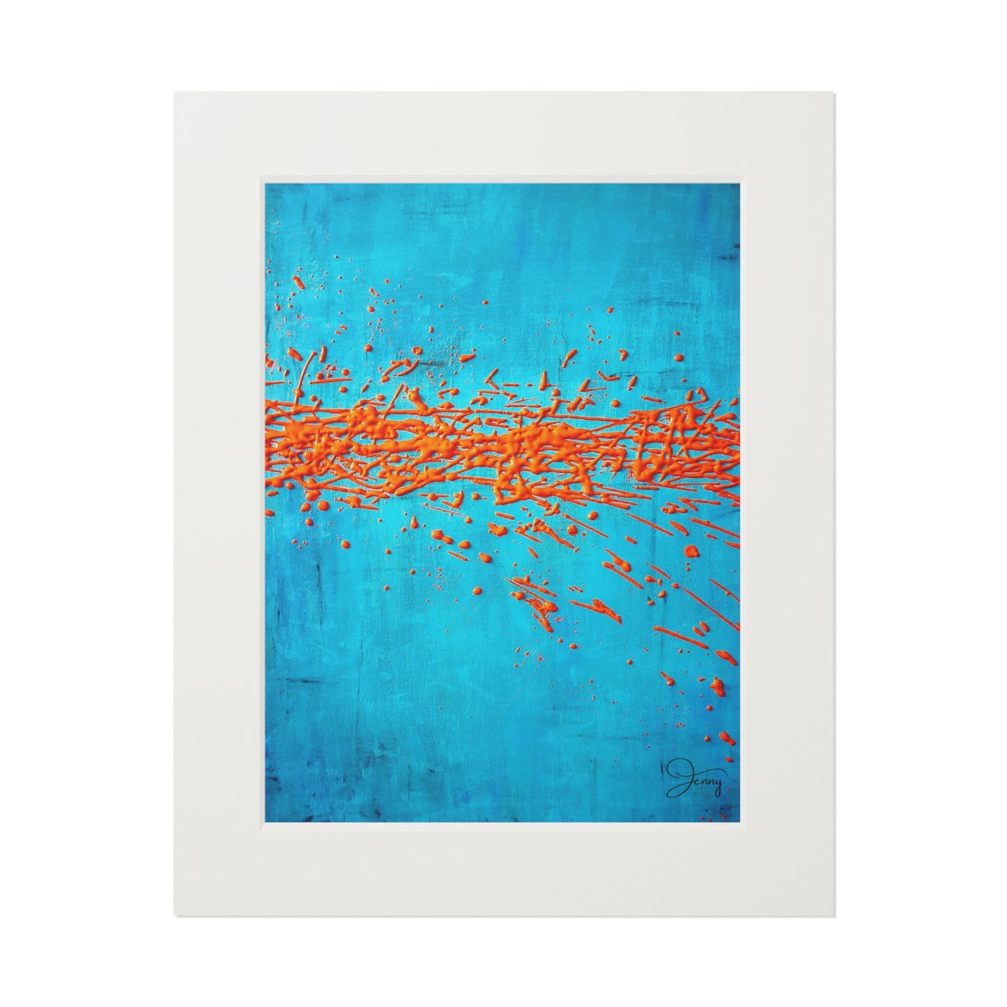 ORANGE INVASION Fine Art Prints (Passepartout Paper Frame)