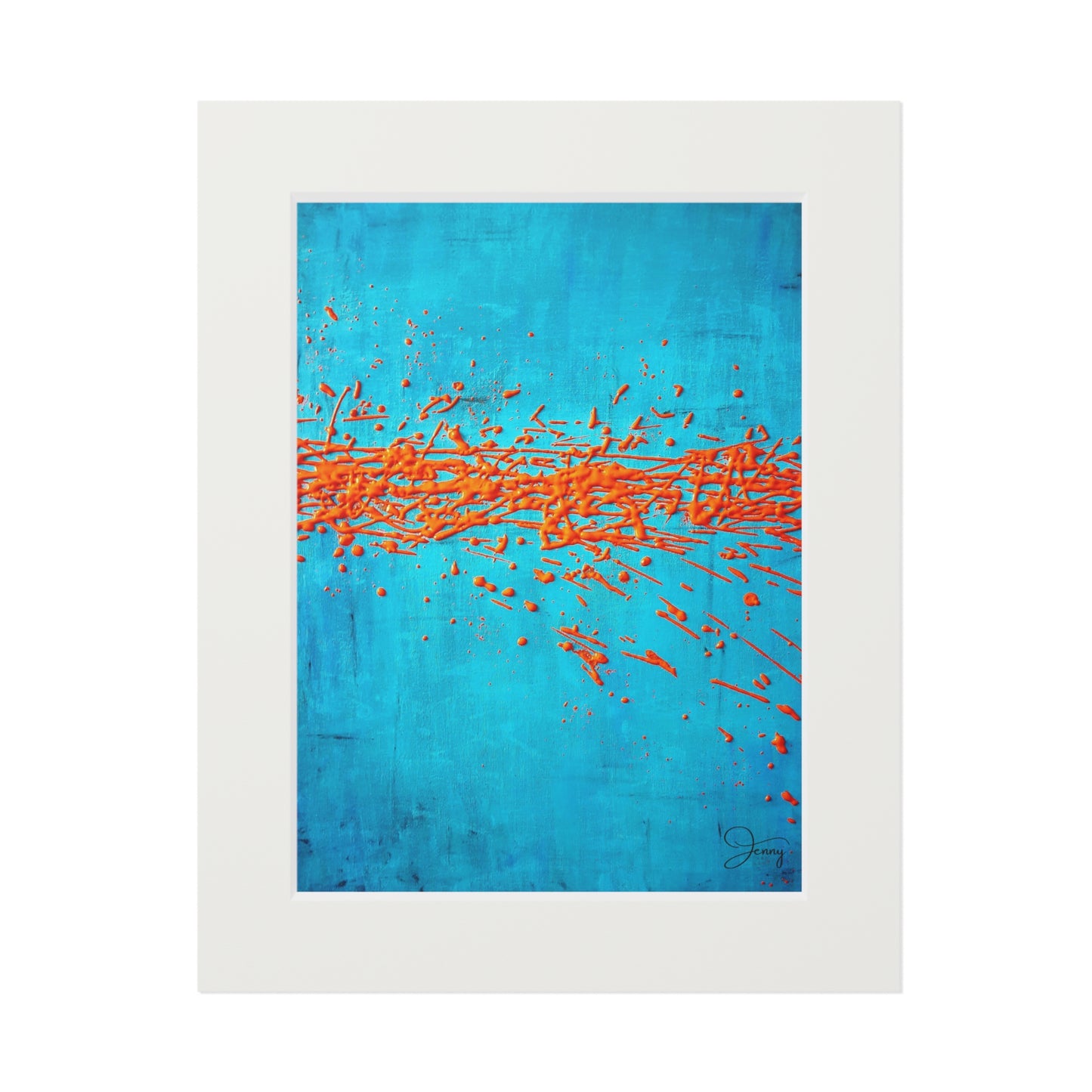 ORANGE INVASION Fine Art Prints (Passepartout Paper Frame)