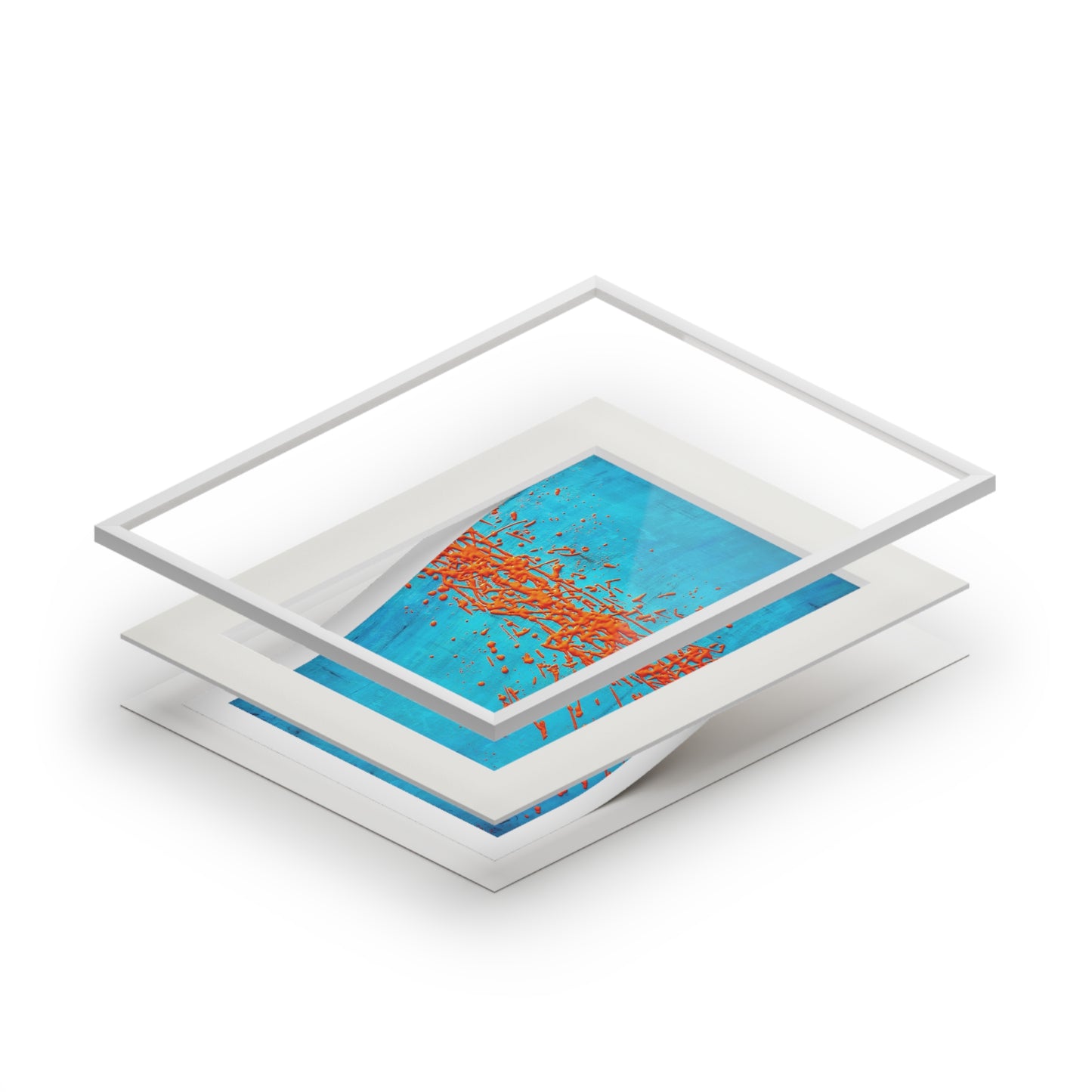 ORANGE INVASION Fine Art Prints (Passepartout Paper Frame)